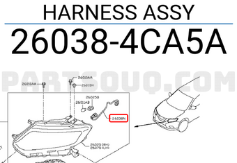 Nissan 260384CA5A HARNESS ASSY