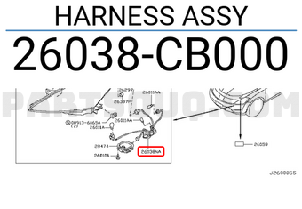 Nissan 26038CB000 HARNESS ASSY