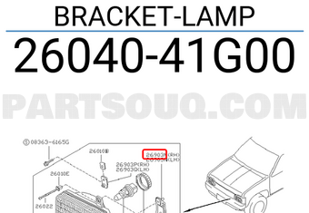 Nissan 2604041G00 BRACKET-LAMP