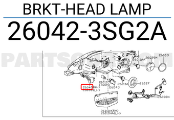 Nissan 260423SG2A BRKT-HEAD LAMP