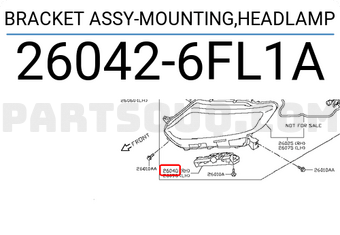 Nissan 260426FL1A BRACKET ASSY-MOUNTING,HEADLAMP