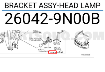 Nissan 260429N00B BRACKET ASSY-HEAD LAMP