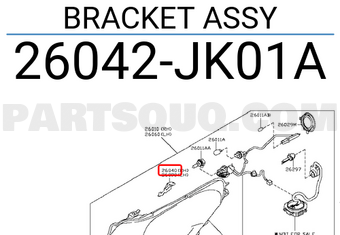 Nissan 26042JK01A BRACKET ASSY