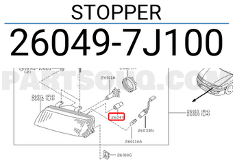 Nissan 260497J100 STOPPER
