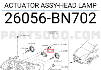 Nissan 26056BN702 ACTUATOR ASSY-HEAD LAMP