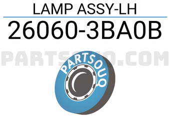 Nissan 260603BA0B LAMP ASSY-LH