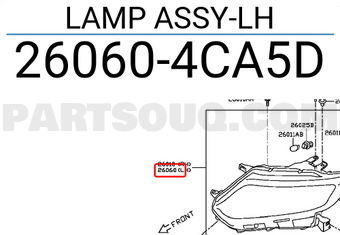 Nissan 260604CA5D LAMP ASSY-LH