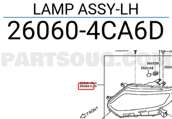 Nissan 260604CA6D LAMP ASSY-LH