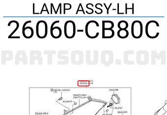 Nissan 26060CB80C LAMP ASSY-LH