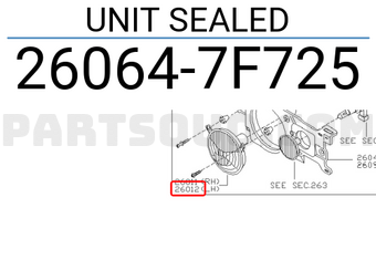 Nissan 260647F725 UNIT SEALED