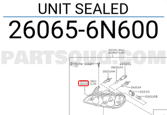 Nissan 260656N600 UNIT SEALED