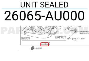 Nissan 26065AU000 UNIT SEALED