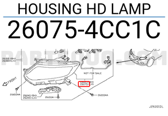 Nissan 260754CC1C HOUSING HD LAMP