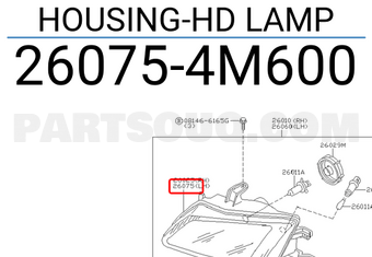 Nissan 260754M600 HOUSING-HD LAMP