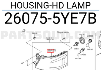 HOUSING-HD LAMP 260755YE7B | Nissan Parts | PartSouq