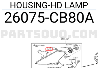 Nissan 26075CB80A HOUSING-HD LAMP