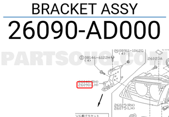 Nissan 26090AD000 BRACKET ASSY