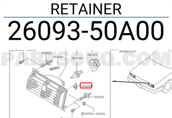 Nissan 2609350A00 RETAINER