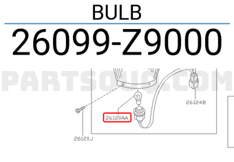 Nissan 26099Z9000 BULB