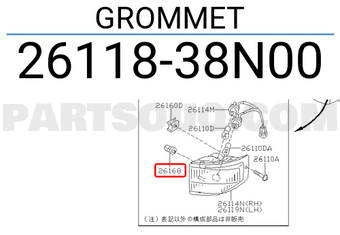 Nissan 2611838N00 GROMMET