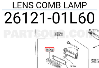 Nissan 2612101L60 LENS COMB LAMP