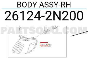 Nissan 261242N200 BODY ASSY-RH
