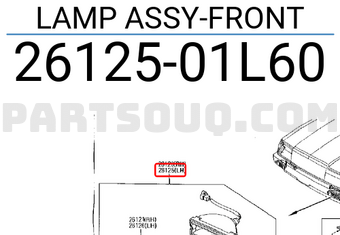 Nissan 2612501L60 LAMP ASSY-FRONT