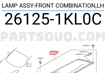 Nissan 261251KL0C LAMP ASSY-FRONT COMBINATION,LH