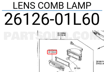 Nissan 2612601L60 LENS COMB LAMP