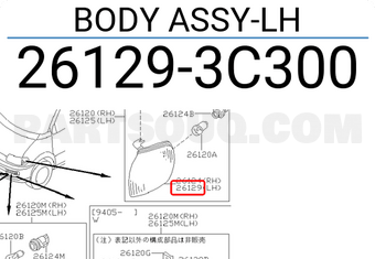 Nissan 261293C300 BODY ASSY-LH