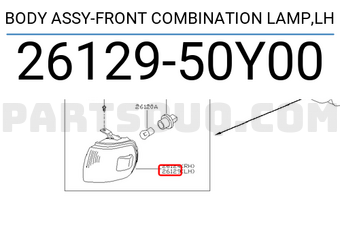 Nissan 2612950Y00 BODY ASSY-FRONT COMBINATION LAMP,LH
