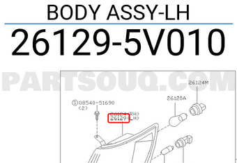 Nissan 261295V010 BODY ASSY-LH