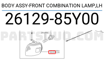 Nissan 2612985Y00 BODY ASSY-FRONT COMBINATION LAMP,LH