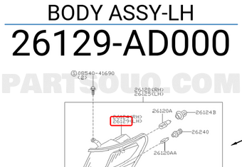 Nissan 26129AD000 BODY ASSY-LH