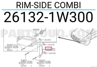 Nissan 261321W300 RIM-SIDE COMBI