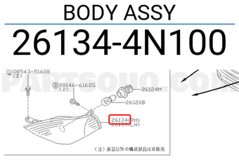Nissan 261344N100 BODY ASSY