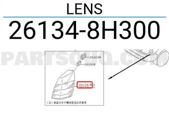 Nissan 261348H300 LENS