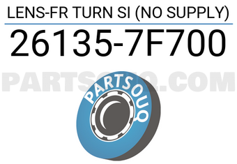 Nissan 261357F700 LENS-FR TURN SI (NO SUPPLY)