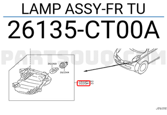 Nissan 26135CT00A LAMP ASSY-FR TU