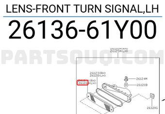 Nissan 2613661Y00 LENS-FRONT TURN SIGNAL,LH