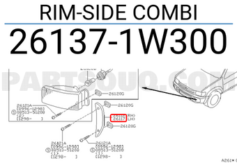 Nissan 261371W300 RIM-SIDE COMBI