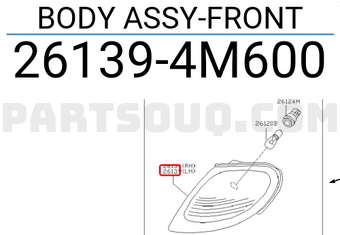 Nissan 261394M600 BODY ASSY-FRONT