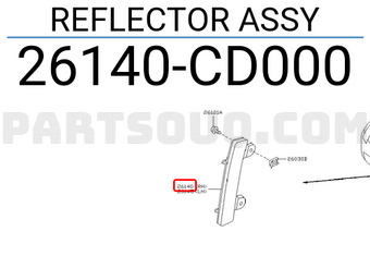 Nissan 26140CD000 REFLECTOR ASSY