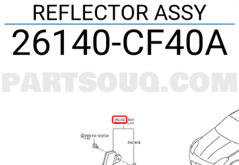Nissan 26140CF40A REFLECTOR ASSY