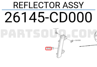 Nissan 26145CD000 REFLECTOR ASSY