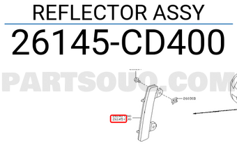 Nissan 26145CD400 REFLECTOR ASSY