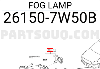 Nissan 261507W50B FOG LAMP