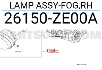 Nissan 26150ZE00A LAMP ASSY-FOG,RH