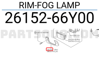 Nissan 2615266Y00 RIM-FOG LAMP