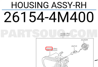 Nissan 261544M400 HOUSING ASSY-RH